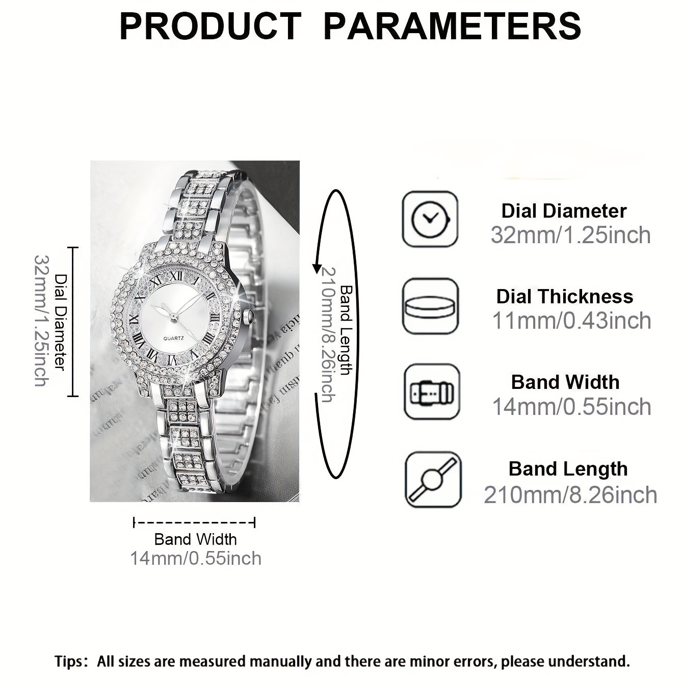 6pcs/set Women's Watch Luxury  - Luxury Watch Gift For Her recension och pris