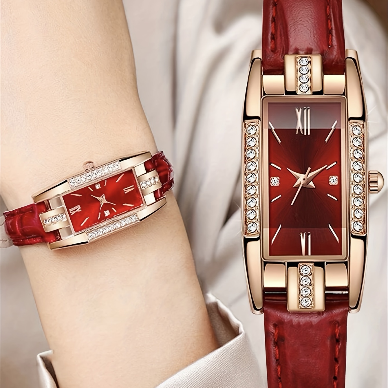 Women's Watch Rectangle Pointe - Luxury Watch Gift For Her recension och pris