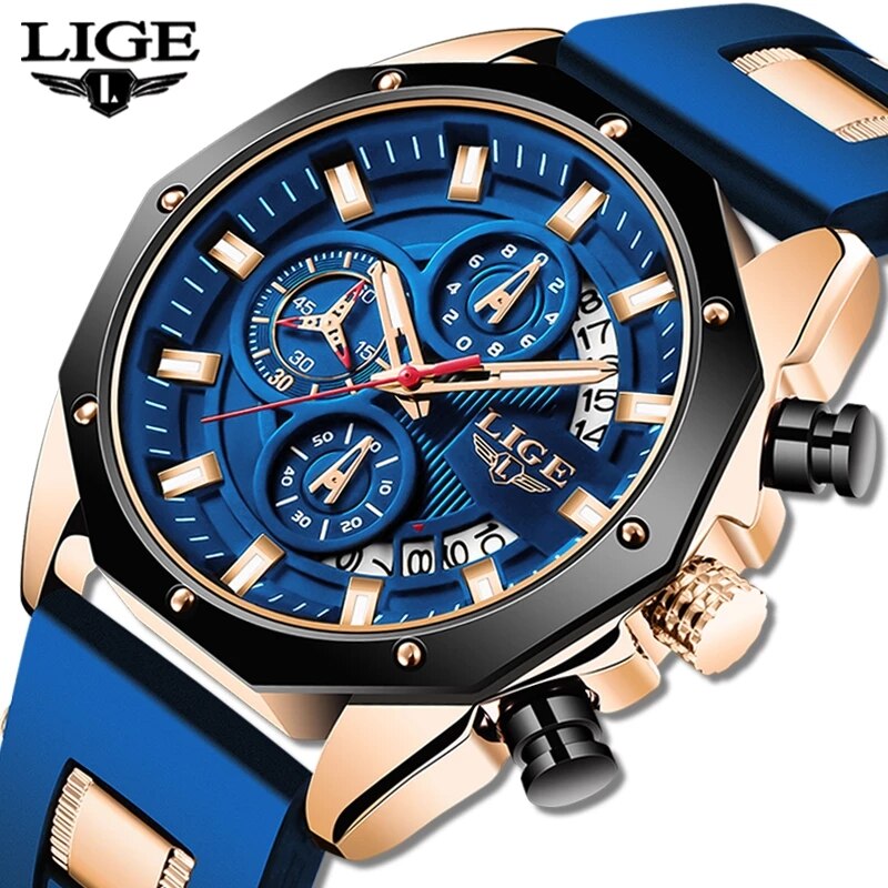 LIGE Fashion Men Watches Top B - Luxury Watch Investment recension och pris