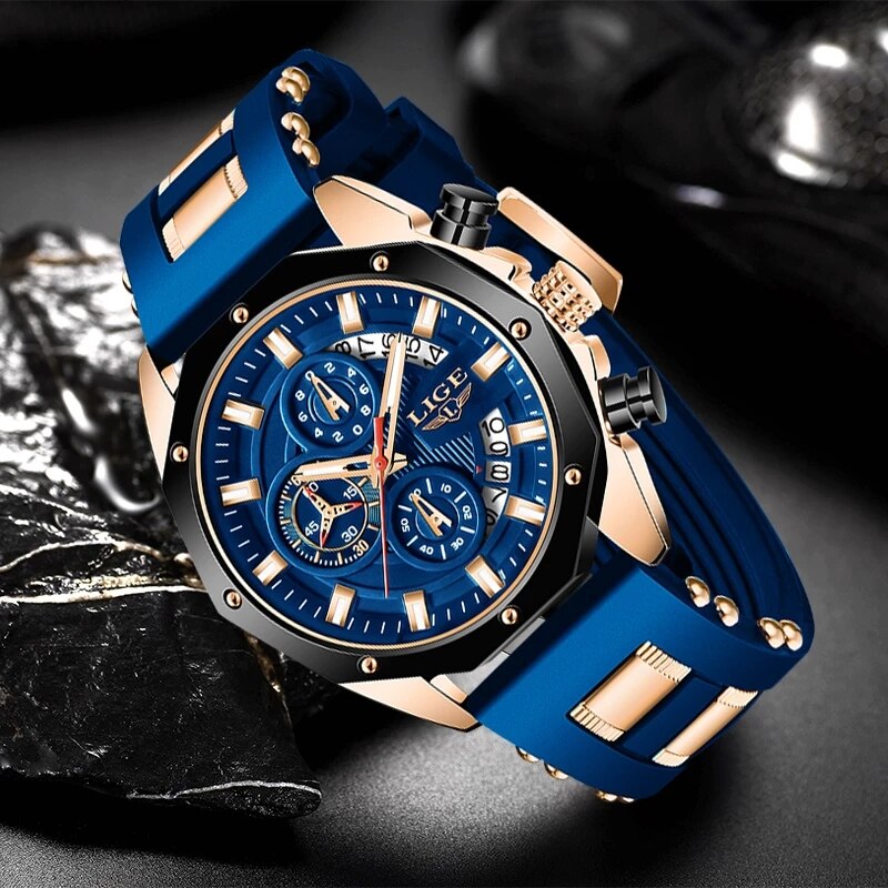 LIGE Fashion Men Watches Top B - Luxury Watch Investment recension och pris