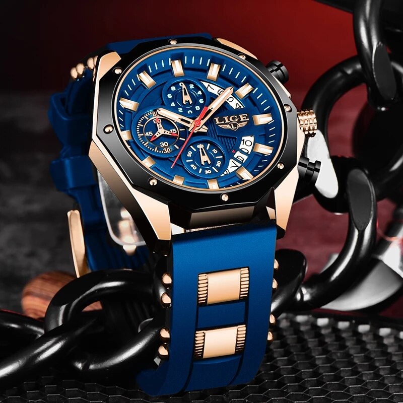 LIGE Fashion Men Watches Top B - Luxury Watch Investment recension och pris