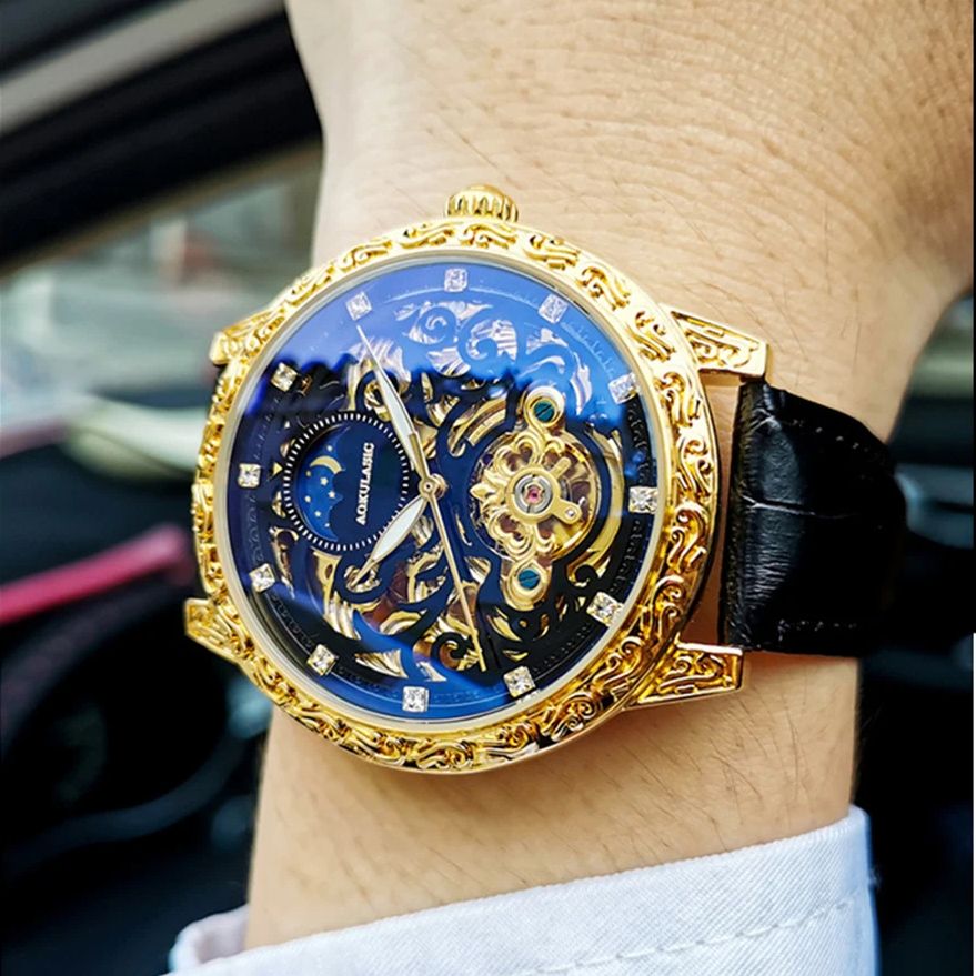 AOKULASIC Retro Iced Out Skele - Luxury Watch Iceberg recension och pris
