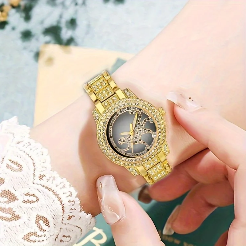 5pcs/set Women's Watch Cheetah - Luxury Watch Gift For Her recension och pris