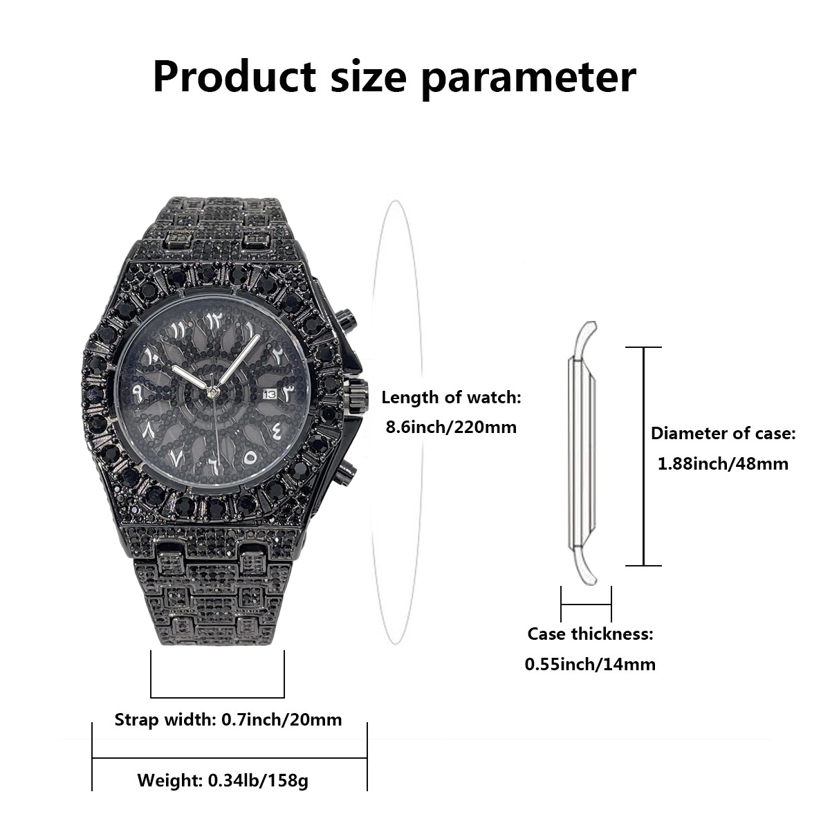 UNIGUET Cool Black Diamond Wat - Luxury Watch Iceberg recension och pris