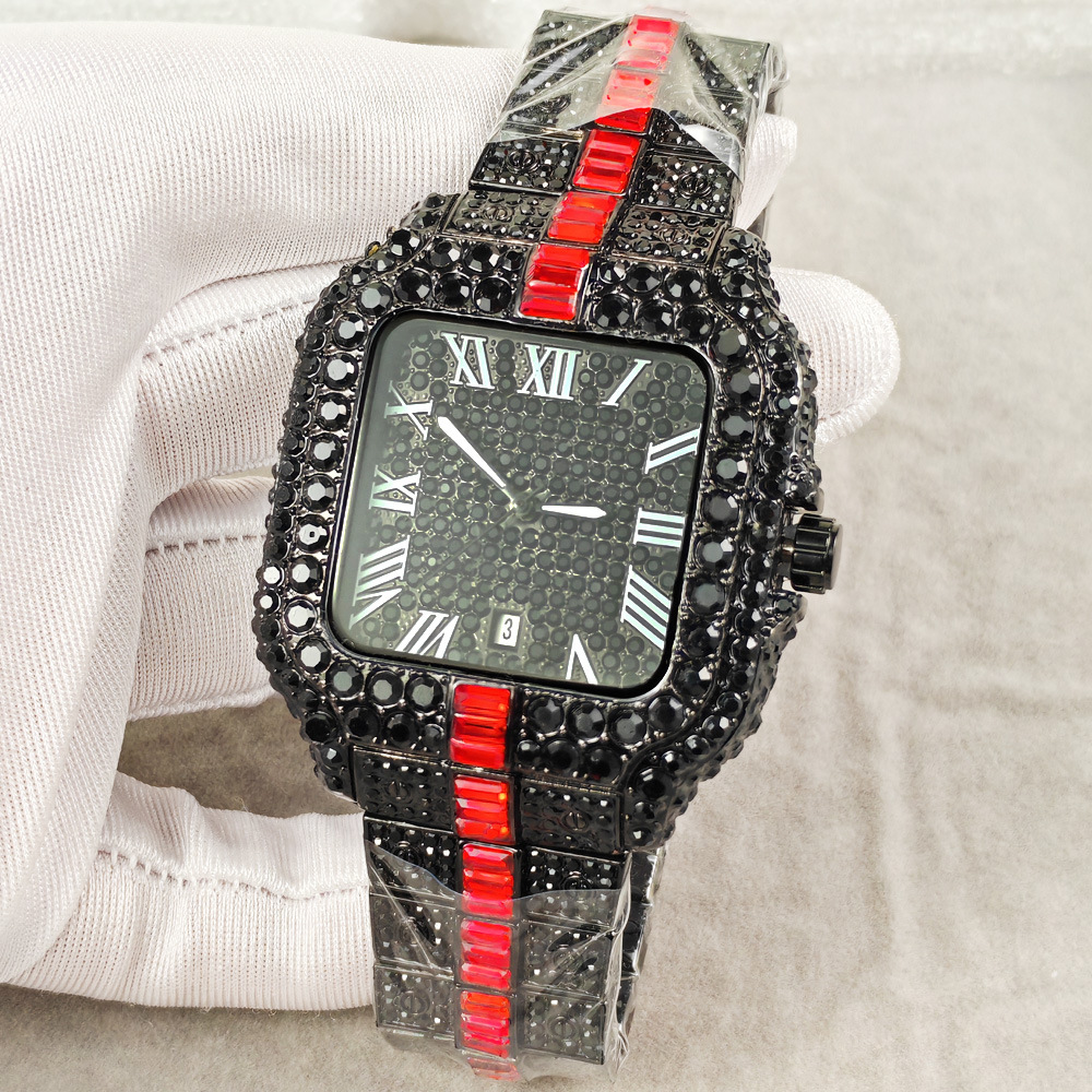 Black Hip Hop Iced Out Quartz  - Luxury Watch Iceberg recension och pris