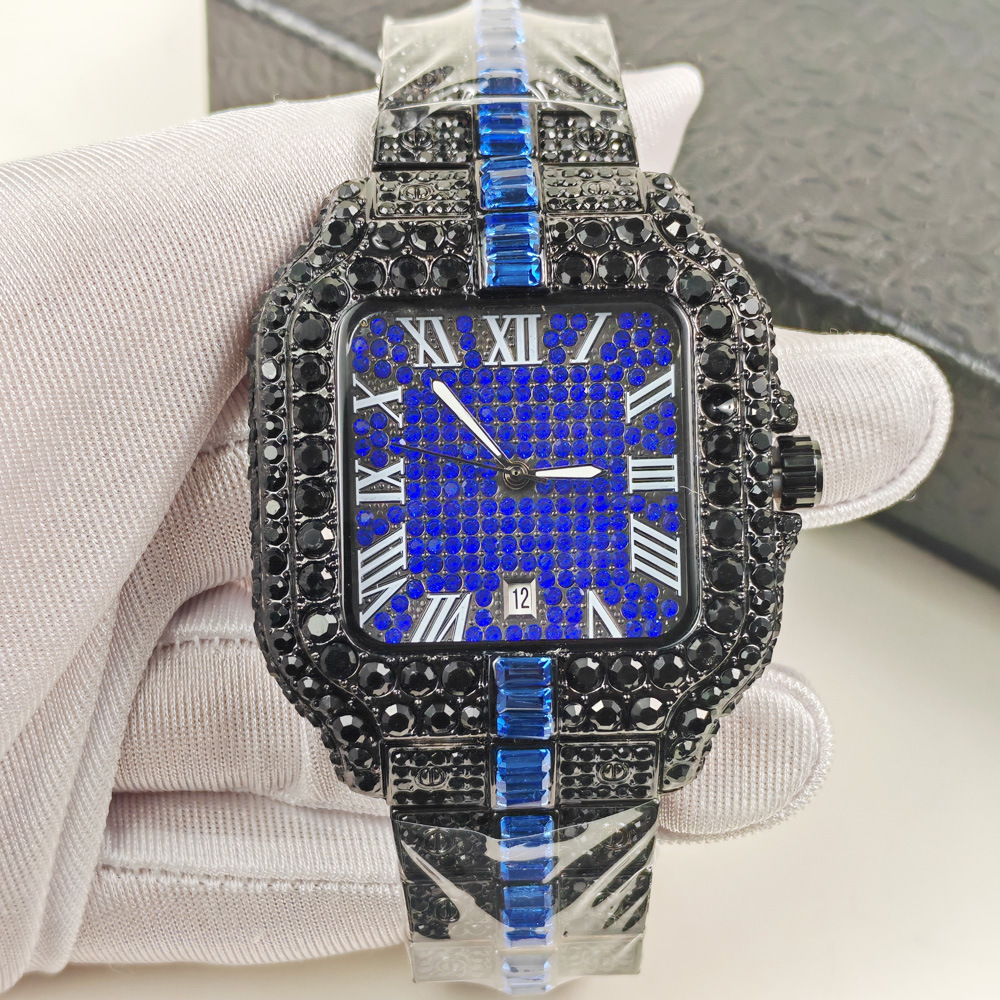 Black Hip Hop Iced Out Quartz  - Luxury Watch Iceberg recension och pris