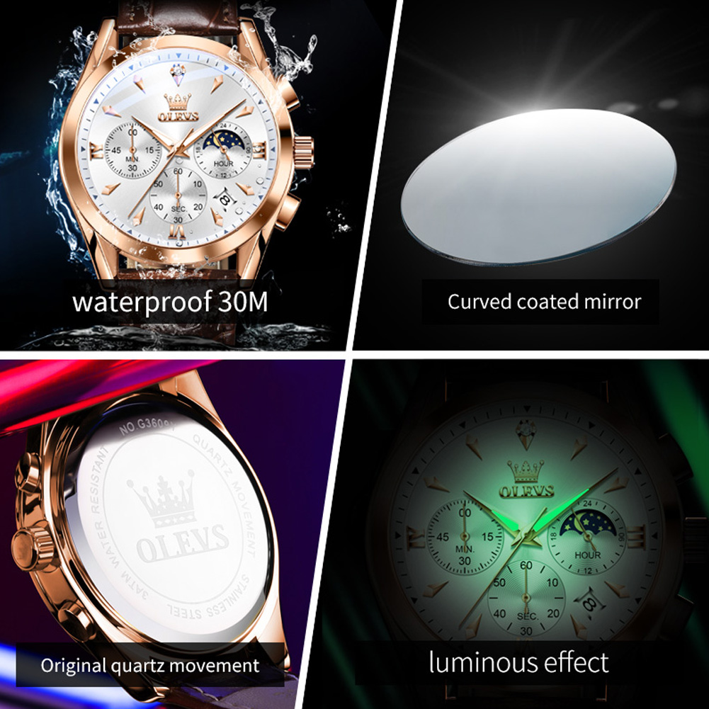 OLEVS Brand New Fashion Quartz - Luxury Watch Investment recension och pris