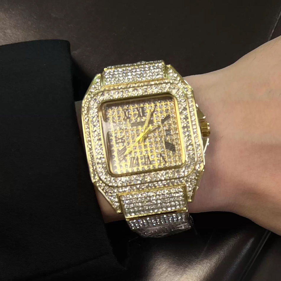 Gold or Black Watch Ice Out Sq - Luxury Watch Iceberg recension och pris